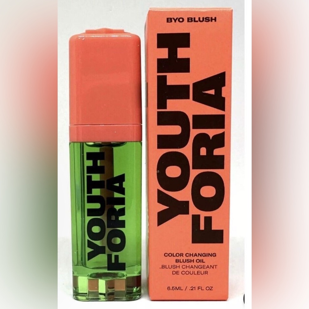 NIB Youth Foria Byo Blush Chemical Reaction Color Changing Blush Oil